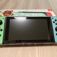 Nintendo Switch あつ森デザイン本体セット（美品・未使用ケース付き・ソフトなし）バラ売り不可の画像
