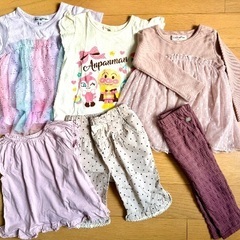 子供服80~90。未使用多数 ピンク好きな子にオススメです。の画像