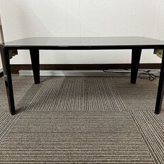 お買い得！木製 折り畳み式 座卓テーブル ブラック 幅75cm 奥行50cm 高さ31.6cmの画像