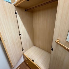 【無料】木製クローゼット 収納タンス 幅85cmの画像