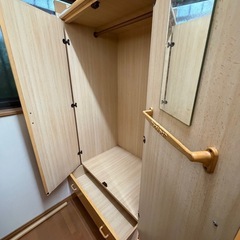 【無料】木製クローゼット 収納タンス 幅85cmの画像