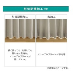 カーテン4枚セット　100×110 ニトリ　グレー　リラの画像