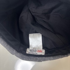 POLO Baby グレー耳付きベビー帽子の画像