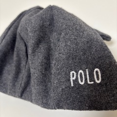 POLO Baby グレー耳付きベビー帽子の画像