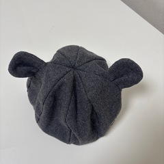 POLO Baby グレー耳付きベビー帽子の画像