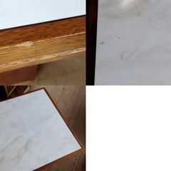 大理石柄 センターテーブル ローテーブル コーヒーテーブル 昭和レトロ ヴィンテージ家具　/TJ-2680 2Fの画像