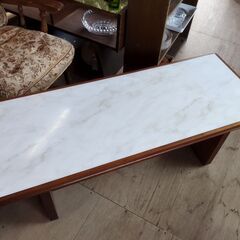 大理石柄 センターテーブル ローテーブル コーヒーテーブル 昭和レトロ ヴィンテージ家具　/TJ-2680 2Fの画像