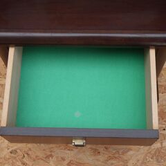 昭和 レトロ ヴィンテージ アンティーク フランスベッド ナイトテーブル テーブル 天然木 引出し 2段 チェスト 現状品の画像