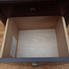 昭和 レトロ ヴィンテージ アンティーク フランスベッド ナイトテーブル テーブル 天然木 引出し 2段 チェスト 現状品の画像