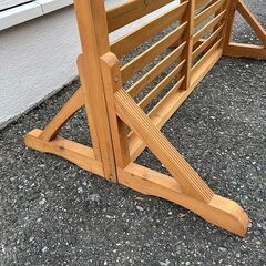 美品 木製パーテーション 幅90cm 高さ180cm ガーデニング 店舗 業務用 事務所 目隠しパネル 仕切りボードの画像