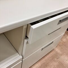 😯訳あり品😯松田家具😯レンジボード😯食器棚😯110cm幅😯No.1732😯の画像