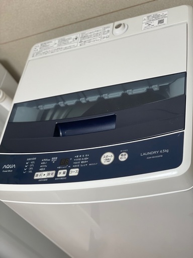送料・設置込み可　洗濯機　4.5kg AQUA 2018年【分解クリーニング済み】
