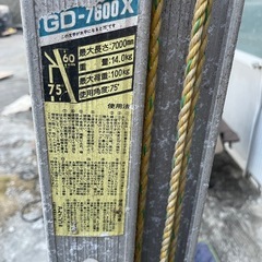 アルインコ　2連ハシゴ　最大長7000mm GD-7600Xの画像