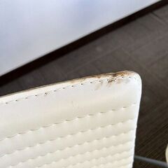 お買い得！伸縮式 幅92-120cm 2人用ダイニングテーブルセット 奥行75cm 高さ70cm ホワイトの画像