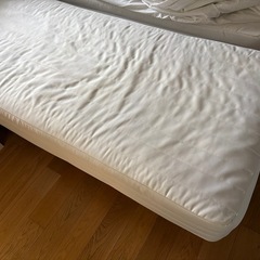 【無印良品】脚付マットレス・ポケットコイル・スモール（スチールメッシュ・洗えるカバー）幅８３×奥行１９８×脚の高さ２６ｃｍ（Ｍ８）の画像