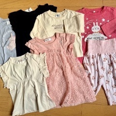 子供服80~90。未使用多数 ピンク好きな子にオススメです。の画像