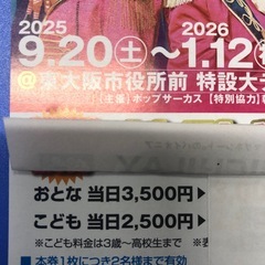 入場券１０枚セットの画像