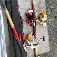 釣り竿とリールの画像