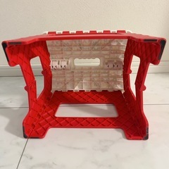 断捨離中！はらぺこあおむし 折りたたみチェア イス 赤の画像