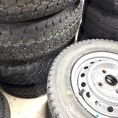 タイヤ　ホイールまとめ売り　溝あり多めです　軽自動車　乗用車　軽トラックなどにの画像