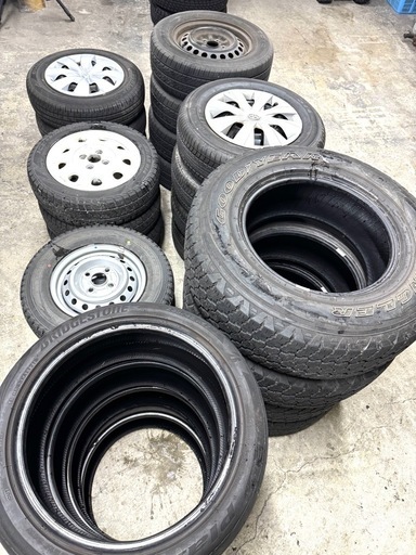 タイヤ　ホイールまとめ売り　溝あり多めです　軽自動車　乗用車　軽トラックなどに