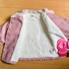 未使用。sourisのアウター95。プリンセス手袋3~4歳。の画像