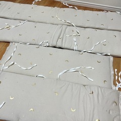 月と星🌙ベビーベッドガード　70×120の画像