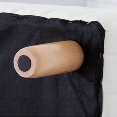 ブラウンシングルベッド脚付マットレス無印の画像