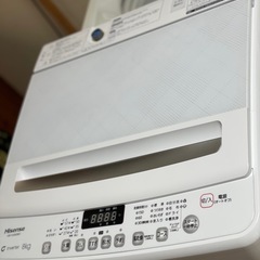 送料・設置込み可　洗濯機　8kg Hisense 2023年【分解クリーニング済み】の画像