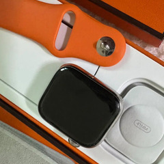 Hermes Apple Watch 7 シルバーステンレススチール 41mm 正規品ストラップ（未使用）付属の画像
