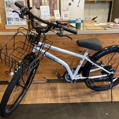 【チェーン新品！】6段変速　24インチ子供用シティマウンテン　ホワイトの画像