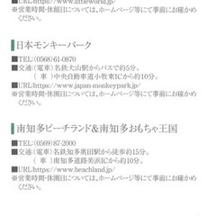2026.07.15まで　リトルワールド・日本モンキーパーク・南知多ビーチランド兼おもちゃ王国 名鉄 株主入場ご招待券 名古屋鉄道  4枚の画像