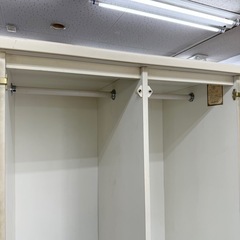 ①【早い方優先‼️】森田インテリア 85cm幅ワードローブ クローゼット 鏡＆引き出し収納付き♪の画像