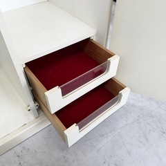 ①【早い方優先‼️】森田インテリア 85cm幅ワードローブ クローゼット 鏡＆引き出し収納付き♪の画像