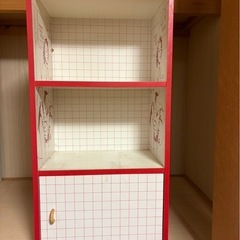 レトロ棚／マリリン・モンロー柄収納棚の画像