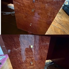 大塚家具　木材事務所机の画像