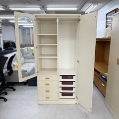 ②【早い方優先‼️】森田インテリア 85cm幅ワードローブ クローゼット 引き出し収納付き♪の画像