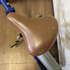 20インチ 折りたたみ自転車 変速6段 ブルー 通勤 通学の画像