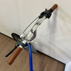 20インチ 折りたたみ自転車 変速6段 ブルー 通勤 通学の画像