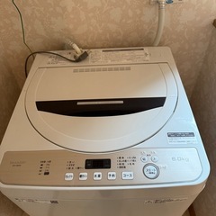SHARP 縦型洗濯機 ES-GE60-T 2019年製の画像