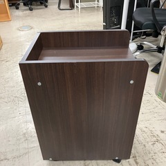 A2512-042 木製デスクワゴン　2段キャスター付き　キズ汚れ有りの画像