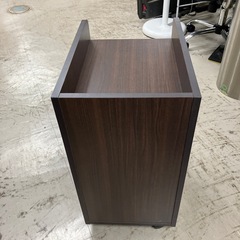 A2512-042 木製デスクワゴン　2段キャスター付き　キズ汚れ有りの画像