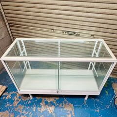 照明付き ガラスショーケース 約W120×D45×H93cm 什器 【欠品あり】25L 北1の画像