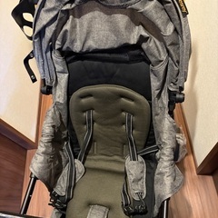 【美品】besrey ベビーカー グレー 双子 年子 2人乗り レインカバー付きの画像