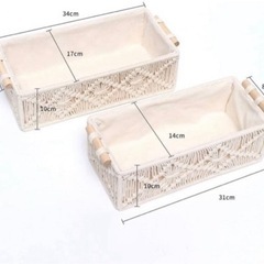 新品未使用品✨お洒落収納バスケット  2個セットの画像