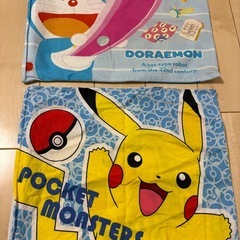 枕　枕カバー2枚　ポケモン　ドラえもんの画像