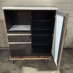 ニトリ レンジボード ポスティア 90 BK キッチンボード 25l菊NSの画像