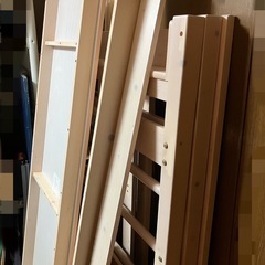 （お届けできます）天然木階段デスク&宮付きロフトベッドの画像