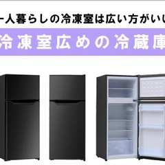 2ドア冷凍冷蔵庫　22年製　YAMAZEN 黒の画像