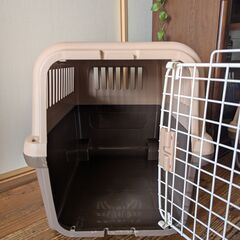 犬用キャリー　L サイズ　ダークブラウン　キャスター付き　リッチェル の画像